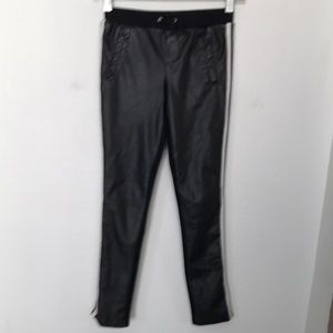 2 PAIRS KID PIK PANTS BLACK PLEATHER FRONT & JEAN SPARKLE SIDES SZ 10 GREAT COND